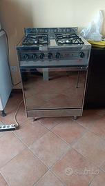 Cucina LOFRA Acciaio Inox 4 fuochi forno ventilato