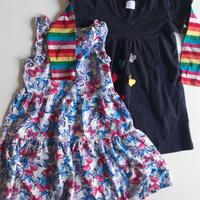 Set vestiti bambina farfalle 5-6 anni / 3-4 anni