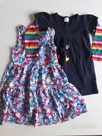 Set vestiti bambina farfalle 5-6 anni / 3-4 anni