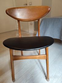 1966. 3+1 sedie pranzo design produzione danese