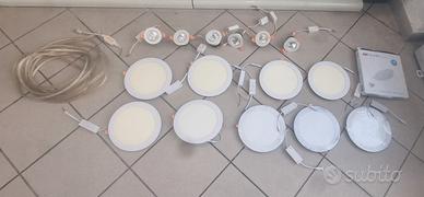 Faretti Led da incasso e striscia Led 8 metri