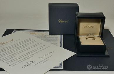 Anello Chopard Oro Bianco 18 Carati Ice Cube Nuovo