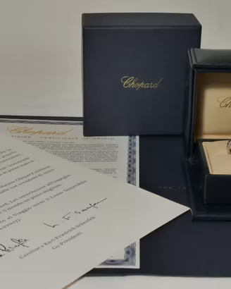 Anello Chopard Oro Bianco 18 Carati Ice Cube Nuovo
