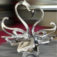 Scatola porta oggetti e coppia cigni fatti a mano