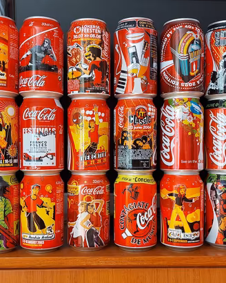 Collezione lattine Coca-Cola anni '80/'90/2000