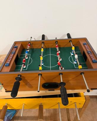 Calcio balilla con retro per biliardo