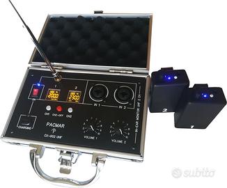 Centralina wireless 2 canali UHF per cuffie In-ear