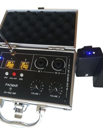 Centralina wireless 2 canali UHF per cuffie In-ear