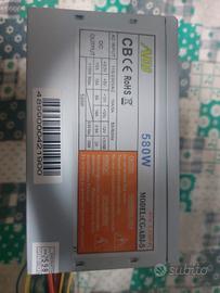 alimentatore ATX 2.0 per pc 580watt