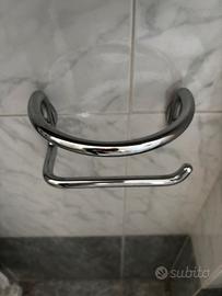 Porta carta igienica in metallo cromato