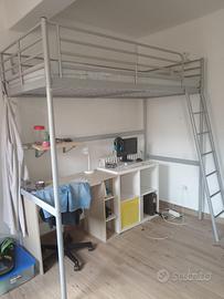 Letto a soppalco 96 x 206 cm