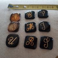 Bottoni lettere vintage