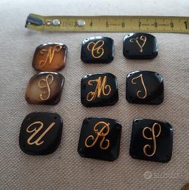Bottoni lettere vintage