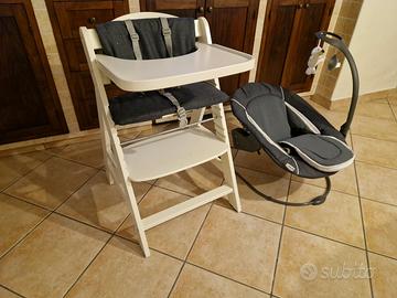 Kit Seggiolone Evolutivo + Sdraietta Alpha Bouncer