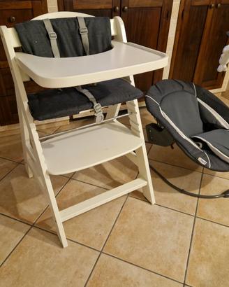 Kit Seggiolone Evolutivo + Sdraietta Alpha Bouncer