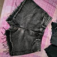 pantaloncino jeans nero 