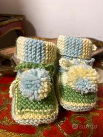 Scarpine neonato fatte a mano