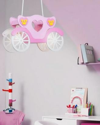 Lampada cameretta carrozza rosa
