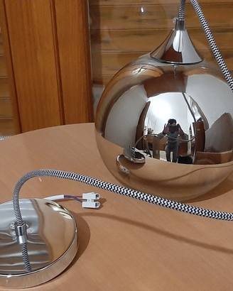 Lampada sfera cromo