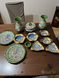 servizio lavorato in oro zecchino