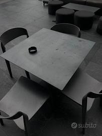 Set tavolo+sedie antracite