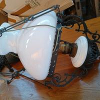 Lampadario ad olio vittoriano antiquariato