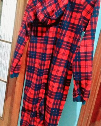 TUTA PIGIAMONE Quadrettato xBambino tg 10 -11 anni