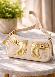 Borsa a spalla Carpisa Vintage Y2K Beige e Oro