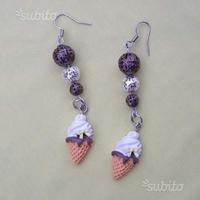 Orecchini cono gelato ciondoli pendenti bijoux