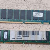 Memorie SDRAM 168-pin per PC vintage