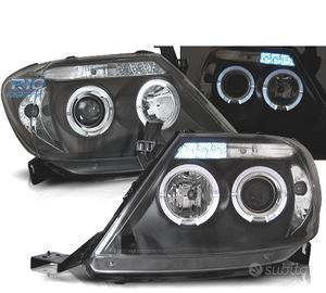 FARI TOYOTA HILUX 05-11 LED OCCHI ANGELI NERI