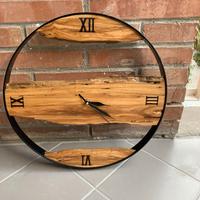 orologio ferro battuto e legno