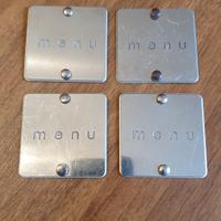 etichette menù in metallo 