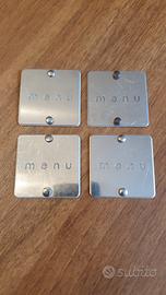 etichette menù in metallo 