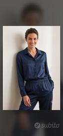 Pigiama in satin Tezenis - Taglia XL - Blu Notte