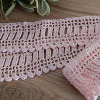 Bordo vintage di pizzo fatto a mano, 100% cottone