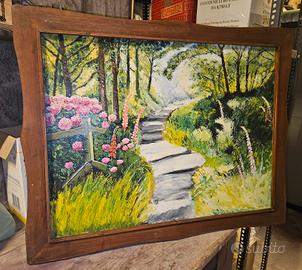 Quadro cornice legno pittura 