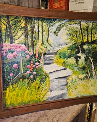 Quadro cornice legno pittura 