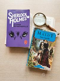 2 Libri Francese Sherlock Holmes & Sans Familie