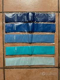 Set 5 bande elastiche fitness pilates