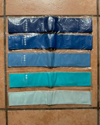 Set 5 bande elastiche fitness pilates