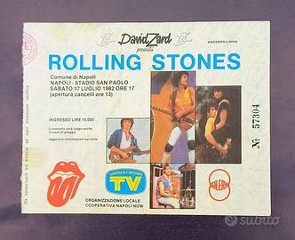 Ticket Originale Rolling Stones Napoli 1982