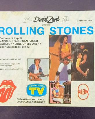 Ticket Originale Rolling Stones Napoli 1982