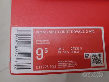 Scarpe Nike Court Royale 2 Mid tg. 41 bianche