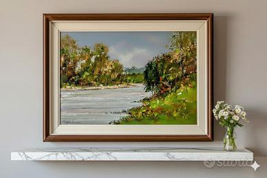 Sergio Manfredi - Olio su tavola con cornice