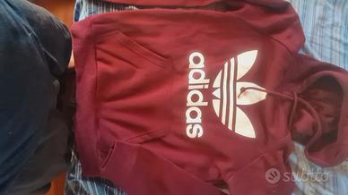 felpa E ADIDAS con cappuccio e marsupio