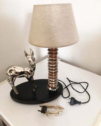 Lampada Vintage anni ‘70 con Cerbiatto Regency