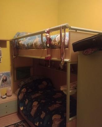 Letto a castello con terzo letto estraibile