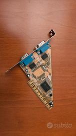 Scheda PCI doppia porta seriale COM DB9