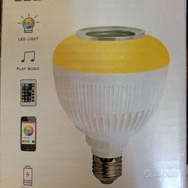 Lampadina vivavoce e musica bluethoot multicolore